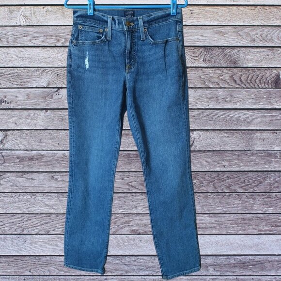 J. Crew Factory Denim - J. Crew Slim Boyfriend Women's Size 25 Distressed Cotton Blend Stretch Blue Jean